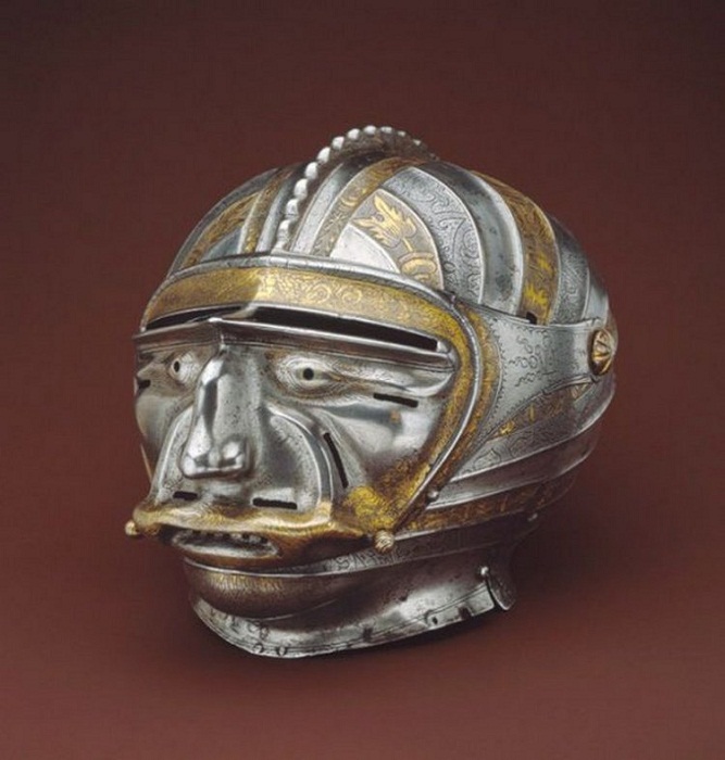 Закрытый шлем-маска 1515 г. Кольман Хельсшмидт. Вес 2146 г. Аугсбург, Германия, 1515