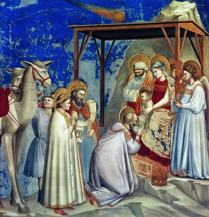 Джотто ди Бондоне «Сцены из жизни Марии: Поклонение волхвов»