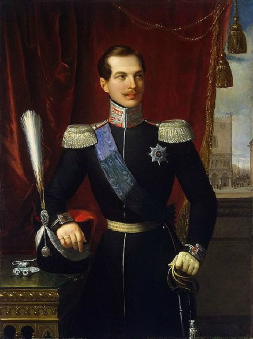 Н.Скьявони. Портрет великого князя Александра Николаевича 1838 г.