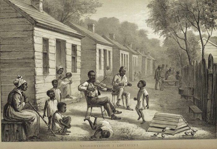 Вечерний досуг в поселении рабов (штат Луизиана, 1861 - 65 годы)