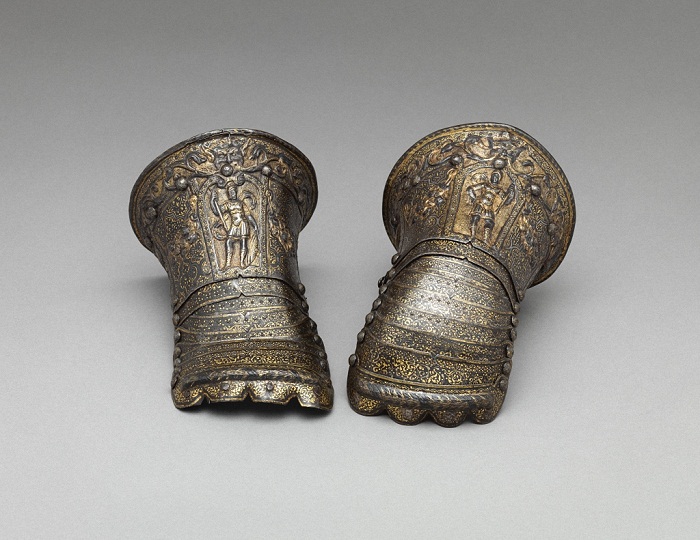 Пара детских перчаток. Италия, Милан. 1585 год. Сталь, золото, серебро
