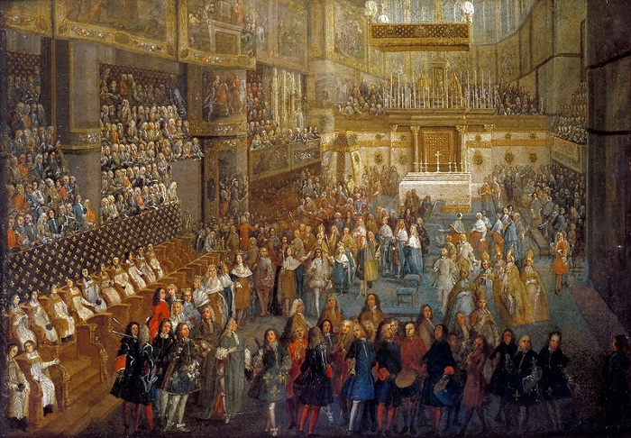 Коронация Людовика XV в Реймском соборе 25 октября 1722 года