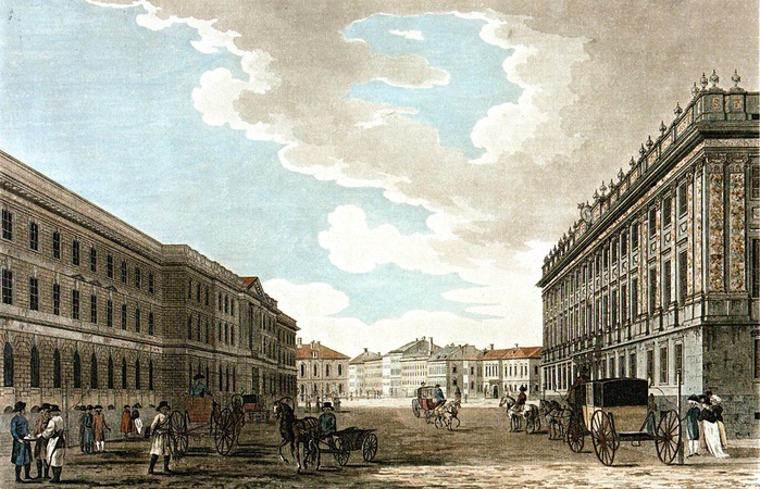Малтон Т. Большая Миллионная улица и Мраморный дворец. 1790 год. Дж. Хирна