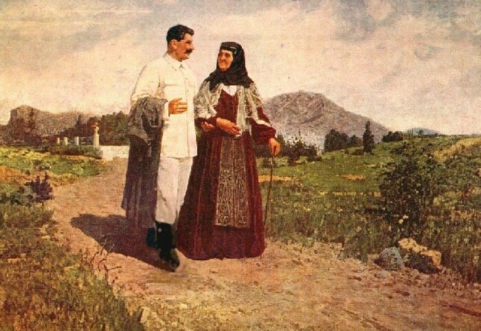 Сталин с матерью, художник А.Казанцев. /Фото: 1.bp.blogspot.com