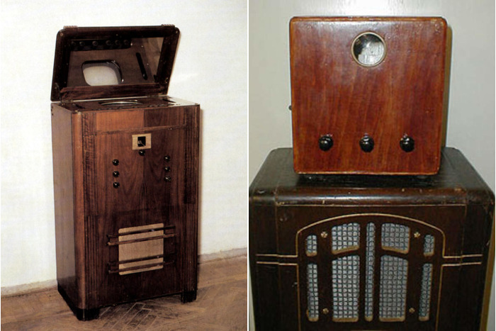 Первые телевизоры в СССР были громоздкими и имели маленькие экраны.