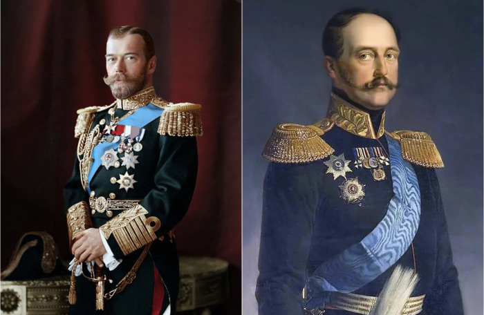 Николаю I и Николаю II достались невероятно красивые прозрачные голубые глаза. 