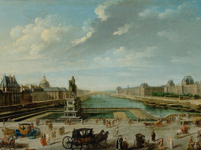 «Вид на Париж с Нового моста», Николя Жан Батист Рагене, 1763. /Фото: fadeinonline.com 