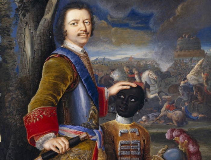 Пётр I с чернокожим пажом. Немецкая акварель, около 1707 года./Фото: factinate.com
