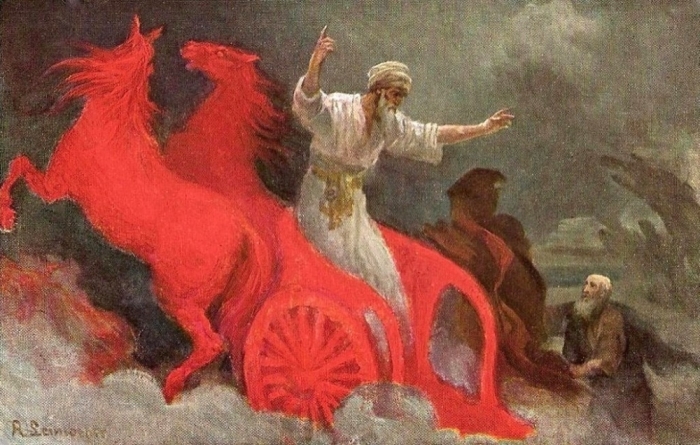 Изображение Пророка Илии на огненной колеснице./Фото: zovut.com
