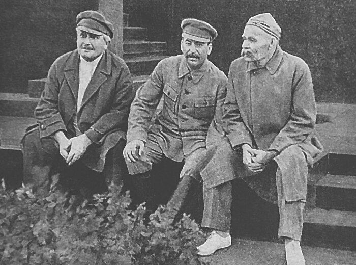 Енукидзе, Сталин и Горький. /Фото: upload.wikimedia.org