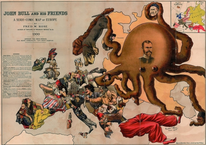 Пропаганда в западных СМИ. Карта мира от 1900 года./Фото: s00.yaplakal.com