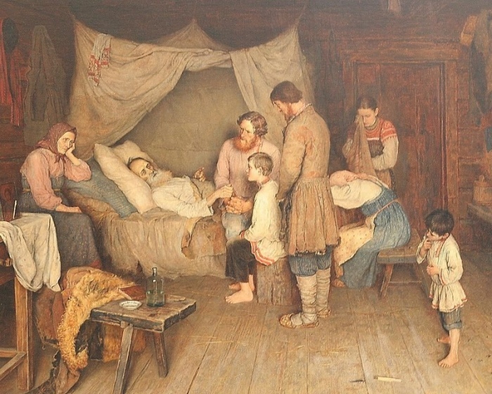 Жизнь у крестьян была тяжелая, люди часто болели. /Фото: logoslovo.ru