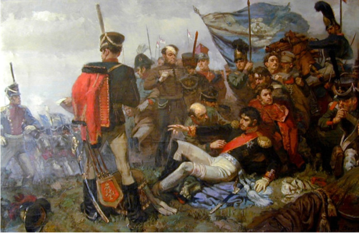 Ранение Багратиона в Бородинском сражении (картина А. И. Вепхвадзе)./Фото: milmed.spb.ru