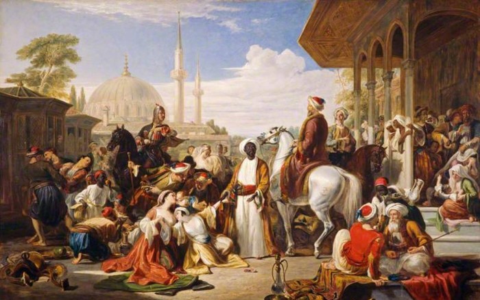 Рынок рабов в Константинополе. /Фото: notebookkirtasiye.com