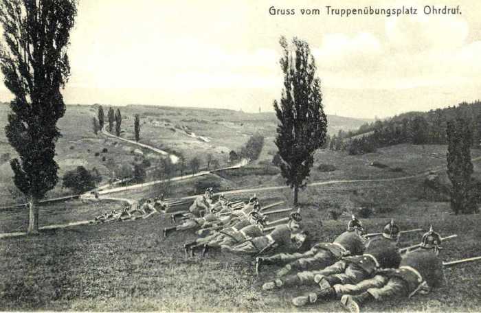 Еще кайзеровские войска проводили учения на полигоне в Ордруфе./Фото: warspot-asset.s3.amazonaws.com 
