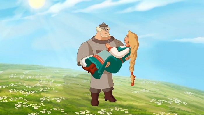 Кадр из мультфильма Три богатыря.