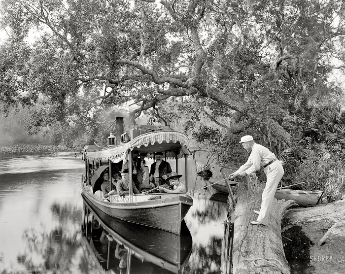 Флорида, прогулочная лодка, 1900 год.