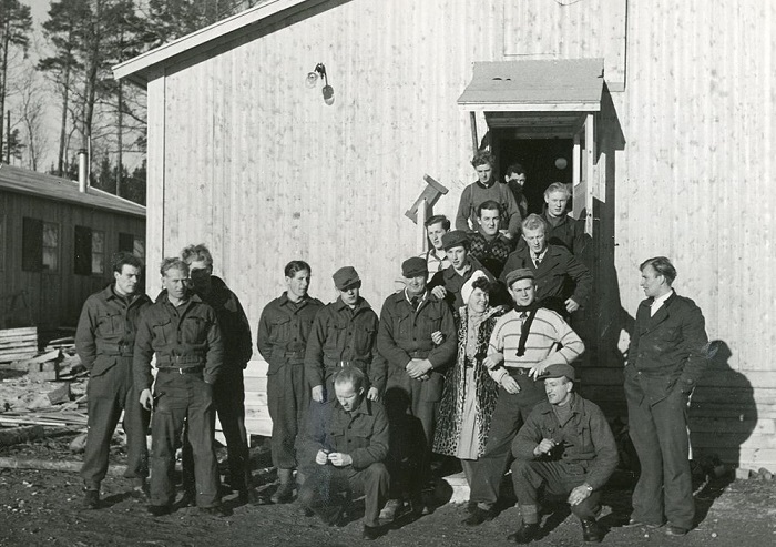 Участники норвежского сопротивления на тренировочной базе в Швеции.
