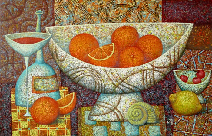 Апельсины на картине Александра Сулимова.