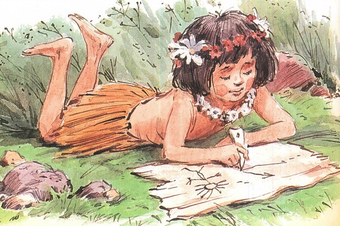 Девочка Тэффи в сказке Киплинга писала первое письмо на свете.