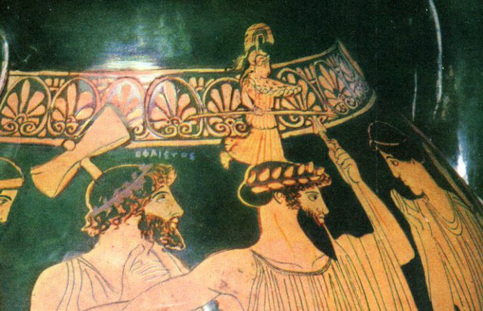 Рождение Афины. Рисунок на вазе