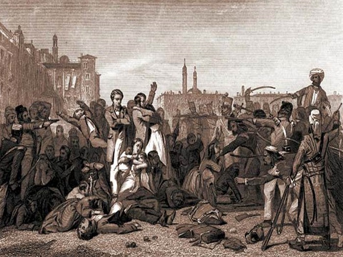 Повстанцы неоднократно убивали англичан (включая женщин и детей), пообещав сначала, что пропустят их беспрепятственно.