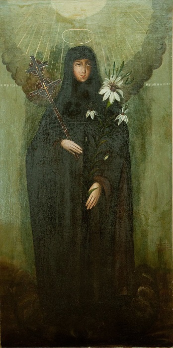 Картина Нафонты Калашниковой, изображающая Евфросинью Полоцкую.