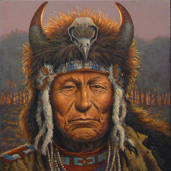 Практически все индейцы знали наркотические вещества. Чаще всего их употребляли шаманы и жрецы. Картина Чарльза Фризелла.
