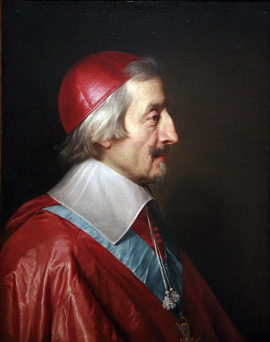 Фрагмент портрета кардинала Ришельё.