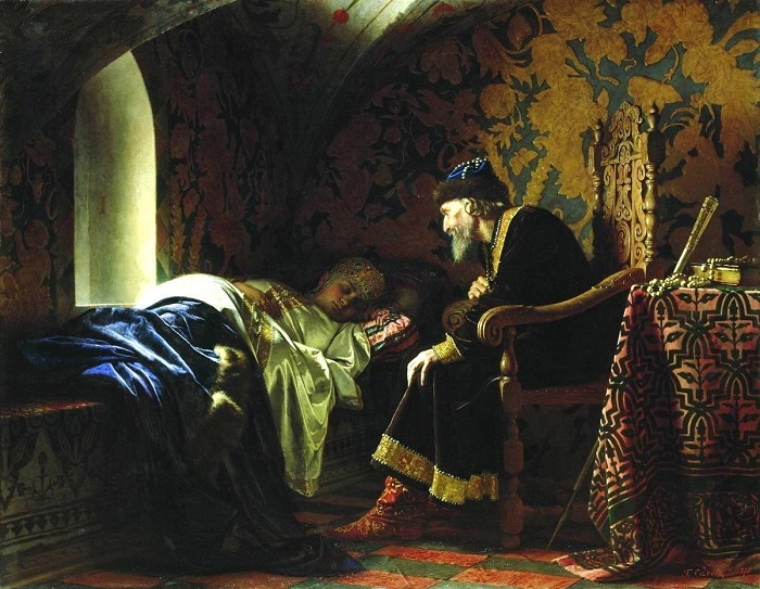 Иван Грозный был хроническим вдовцом. Картина Клавдия Лебедева.