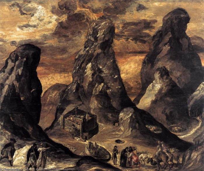 Вид на гору Синай. Картина Эль Греко.