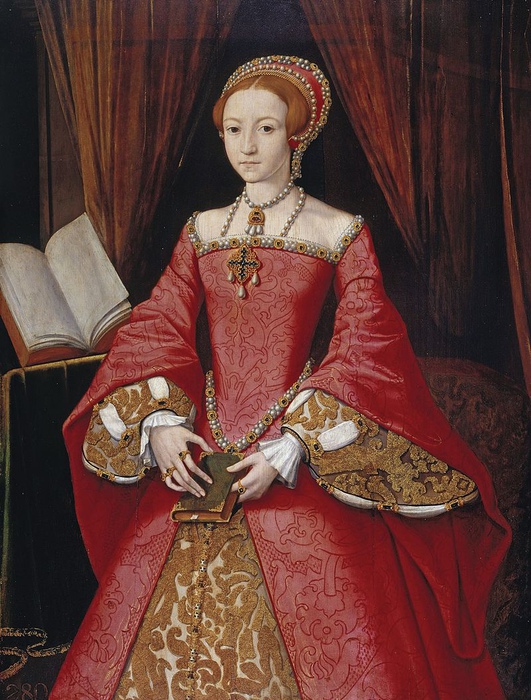 Кристина восхищалась Елизаветой Английской. Портрет Елизаветы в тринадцать лет.