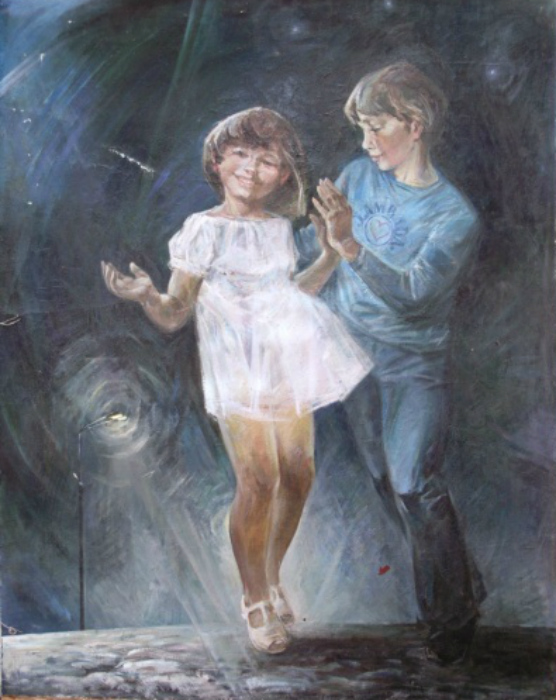 Дети, танцующие ламбаду, от художника Александра Емельянова.