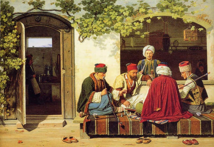 Феску турки не знали до завоевания Византии. Картина Мартинуса Рёрби.