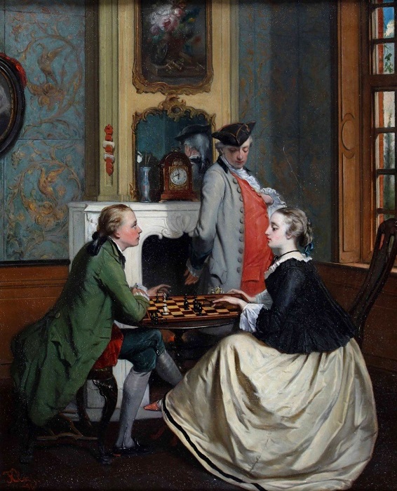 Ян Франц Флорис Клаэс, «Игра в шахматы», XIX век.