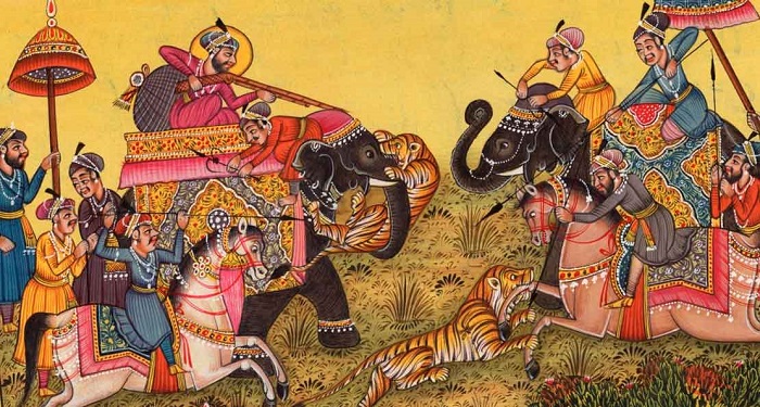 Индийская картина эпохи Великих Моголов.
