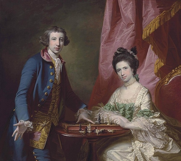 Фрэнсис Котс. Портрет Уильяма, графа Уэлби, и его первой жены, XVIII век.