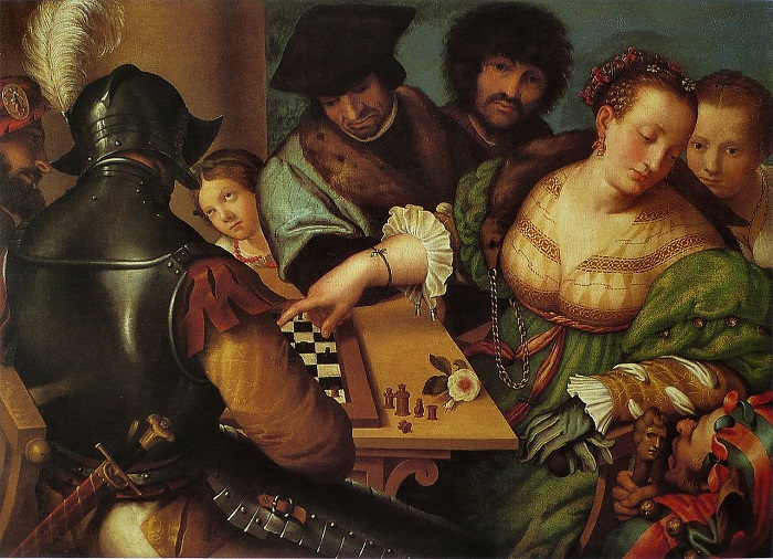 Джулио Кампи, «Игра в шахматы», 1530-1532.