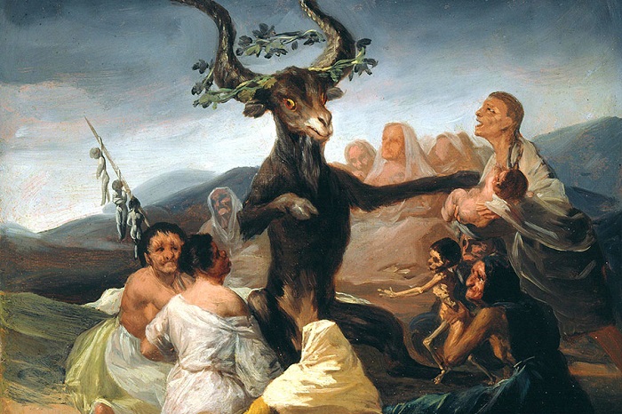 Ведьмы приносят в жертву детей на картине Франсиско Гойи.