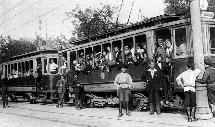 Московский трамвай в 1930-ые.