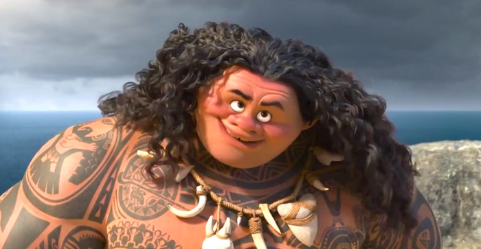 Мауи и его очень честное лицо. Кадр из мультфильма «Моана» студии «Дисней».