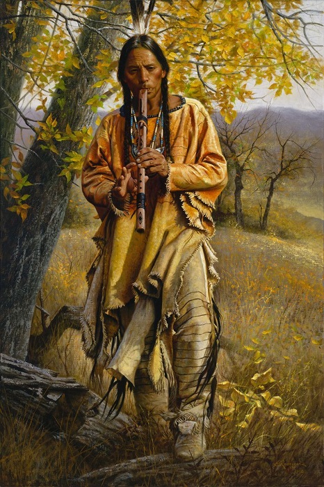 Флейта была важным инструментом для индейцев.
