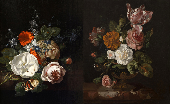 Натюрморт с цветами на столе. Цветы в вазе.