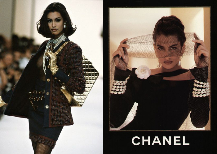 Ясмин на показе и в рекламной кампании Chanel.