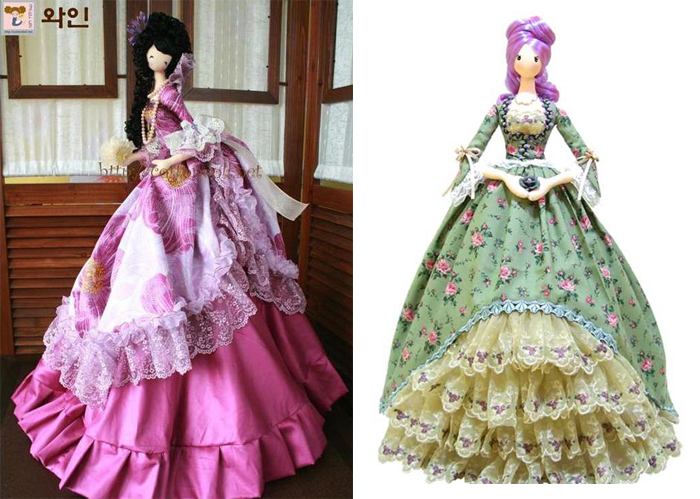 На создание тряпиенсов мастерицу вдохновила европейская мода, кукла Барби, народная игрушка и аниме.