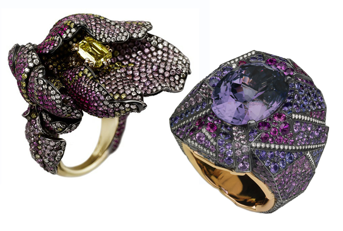 Кольца из новых коллекций Faberge.