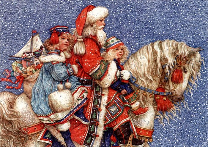 Рождественские иллюстрации Анны Ивонн Гилберт.