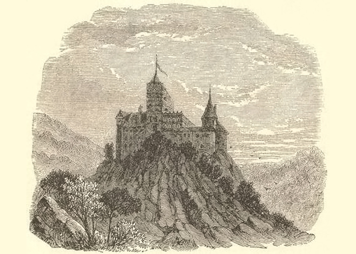 Иллюстрация с изображением замка.