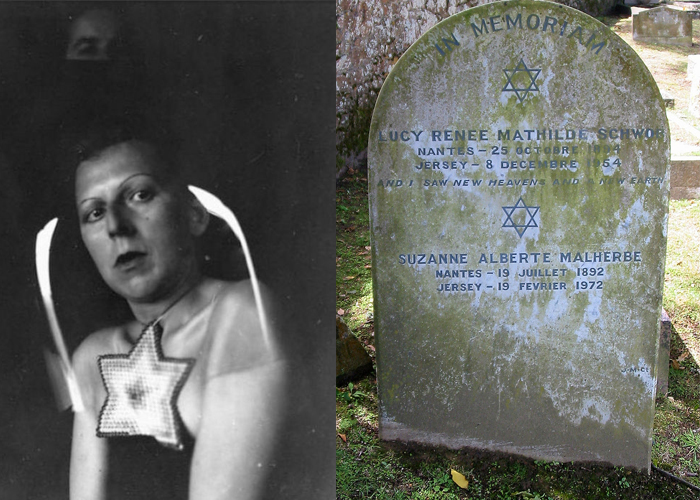 Клод Каон и Сюзанна Малерб похоронены вместе, на наддгроби - шестиконечные звезды, символ еврейского народа.