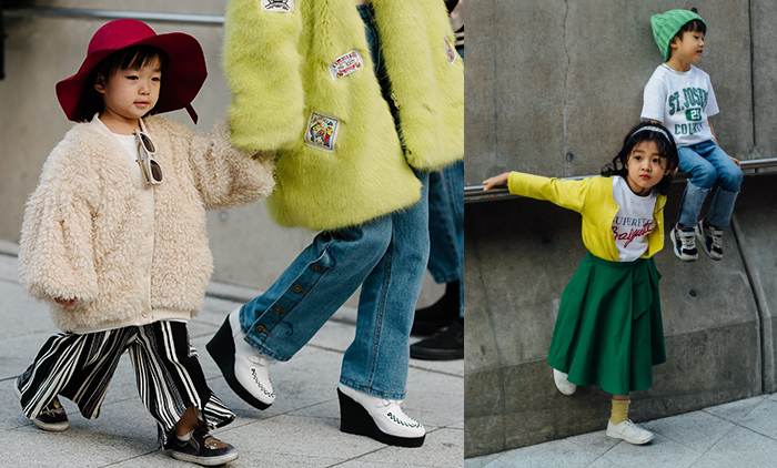 Дети на Неделе моды в Сеуле.